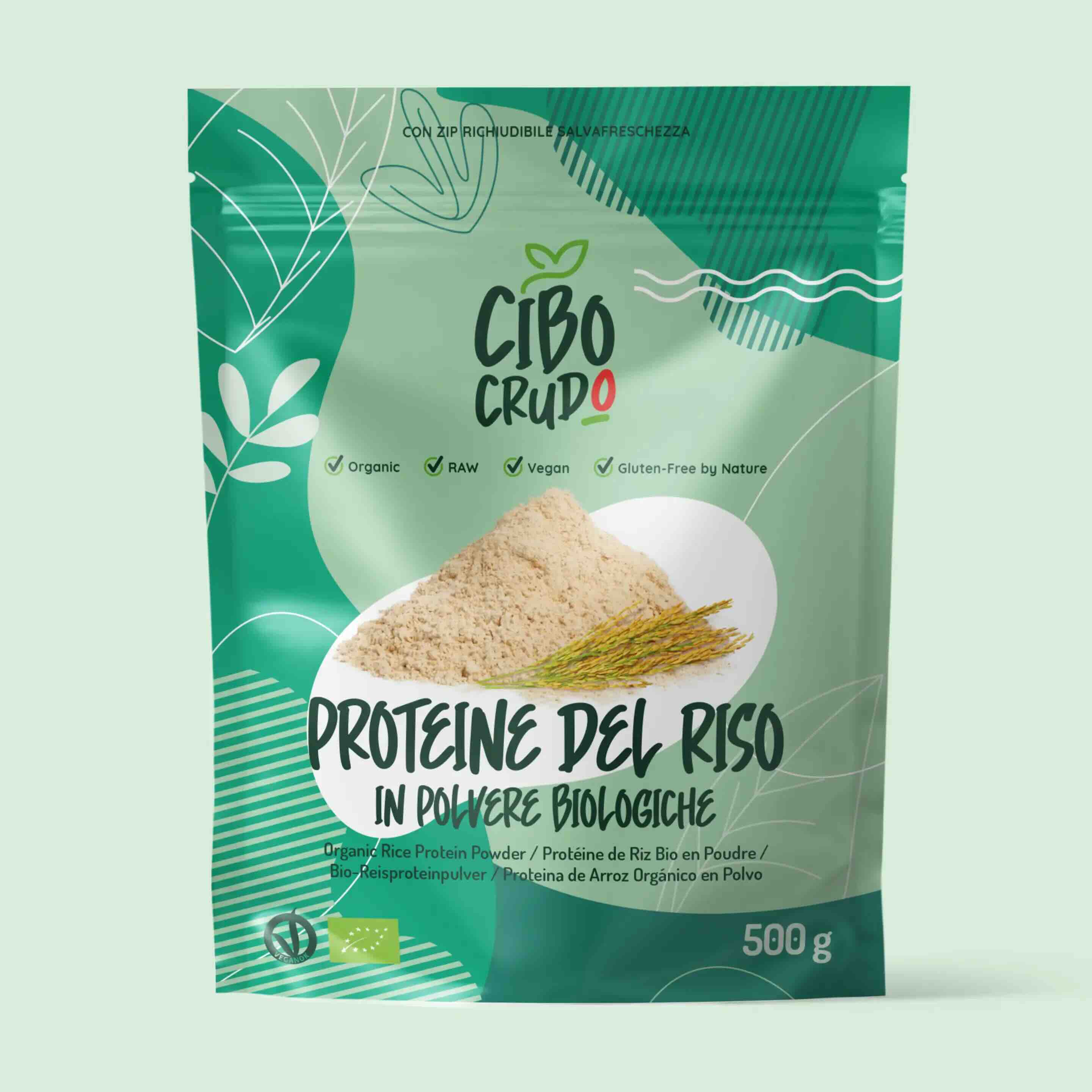 Proteine del Riso a In Polvere Cruda Bio - 500 gr